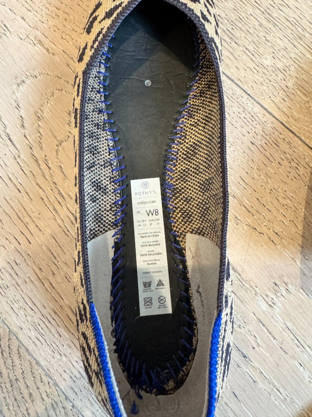 Rothy’s The Point Big Cat Leopard Print Pointed Toe Flats (Fits like 7.5) - Picture 3 of 7
